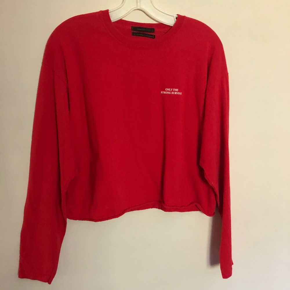 “Only the Strong Survive” Pullover (Red, White)